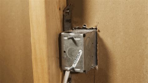 electrical box pulled out of outside wall|loose electrical outlet box.